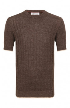 Джемпер изо льна и хлопка Brunello Cucinelli