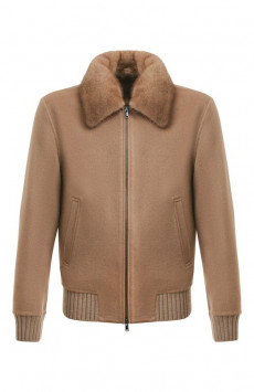 Кашемировый бомбер с отделкой из норки MVST
