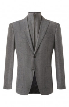 Пиджак из шерсти и хлопка BOSS