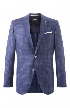 Пиджак из шерсти и шелка BOSS