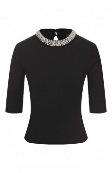 Топ с отделкой стразами Liu Jo
