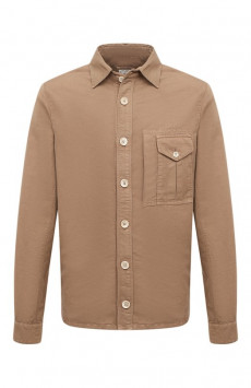 Куртка-рубашка изо льна и хлопка Brunello Cucinelli