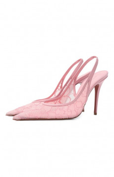 Текстильные туфли Anok Lace Sling 105 Amina Muaddi