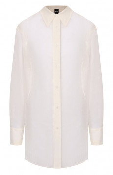 Рубашка изо льна и шелка BOSS