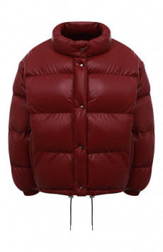 Кожаный пуховик Prada