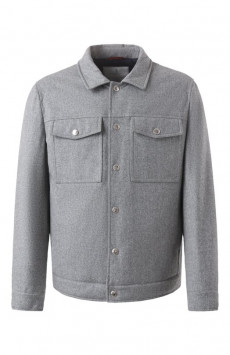 Утепленная куртка-рубашка Brunello Cucinelli