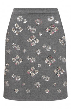 Юбка из вискозы с отделкой пайетками Weekend Max Mara