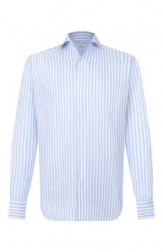 Рубашка из хлопка и льна Alessandro Gherardi