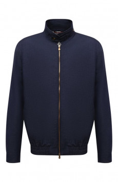 Бомбер из шерсти и льна Brunello Cucinelli