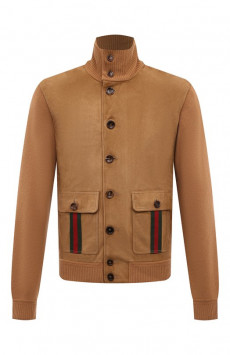 Комбинированный бомбер Gucci