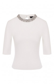 Топ с отделкой стразами Liu Jo
