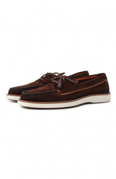 Замшевые топсайдеры Detroit Santoni
