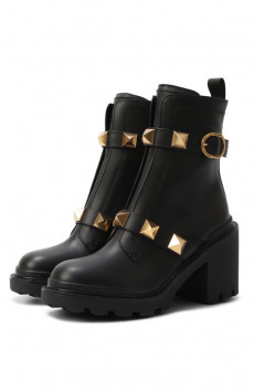Кожаные ботильоны Roman Stud Valentino