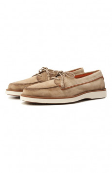 Замшевые топсайдеры Detroit Santoni