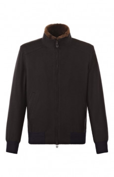 Бомбер с отделкой из меха нутрии MVST