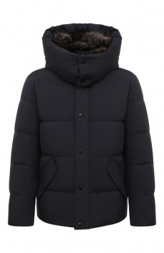 Пуховик с отделкой из песца Yves Salomon