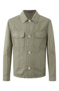 Куртка-рубашка изо льна и хлопка Brunello Cucinelli