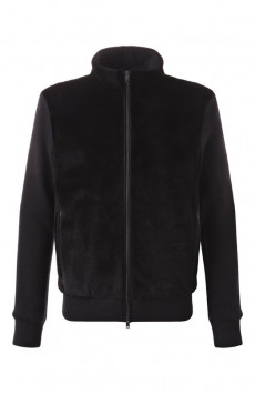 Бомбер из кашемира и шерсти с отделкой из меха норки MVST