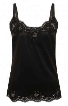 Топ из шелка и хлопка Dolce & Gabbana