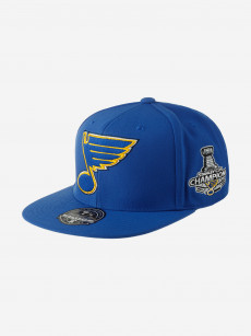 Бейсболка с прямым козырьком MITCHELL NESS 6HSFLR22464-SLUROYA St Louis Blues NHL (синий), Синий