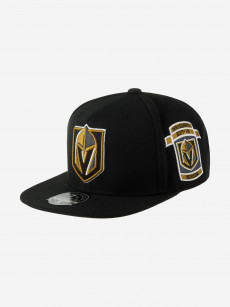 Бейсболка с прямым козырьком MITCHELL NESS 6HSFLR22464-VGKBLCK Vegas Golden Knights NHL (черный), Черный