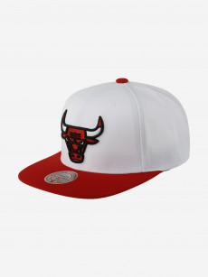 Бейсболка с прямым козырьком MITCHELL NESS HS8791-CBUWHIT Chicago Bulls NBA (белый), Белый