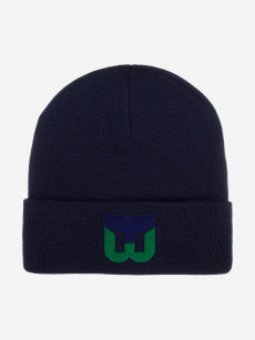 Шапка с отворотом AMERICAN NEEDLE 21019A-HAW Hartford Whalers Cuffed Knit NHL (синий), Синий
